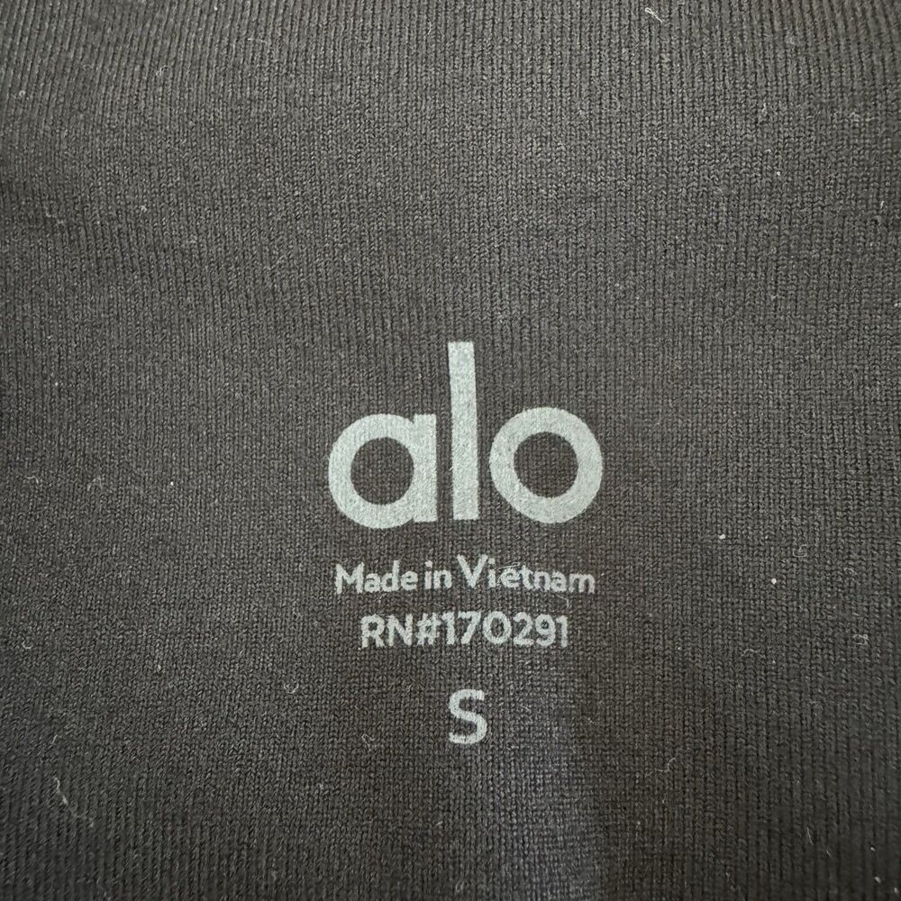 Alo Yoga Airbrush High-Waisted Bootcut Leggings Women’s Small Black Full Length - Picture 8 of 13